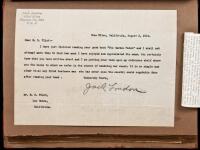 Archive of correspondence from various California writers to Edward DuBois Flint, regarding his book, The Garden Patch, 1913