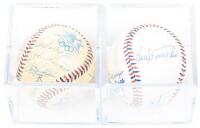 Two baseballs signed by members of the 1984 Olympic team