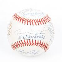 Baseball signed by 17 players