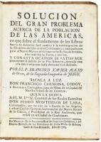 Solucion del Gran Problema Acerca de la Poblacion de Las Americas