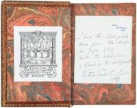 La Tapisserie - Victoria Sackville-West's Copy, with a note from her regarding her bookplate design