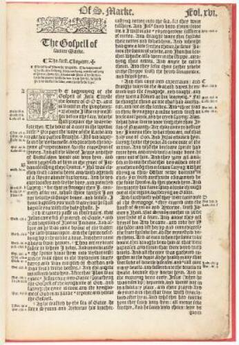 Gospel of St. Mark - from the Great Bible of 1566