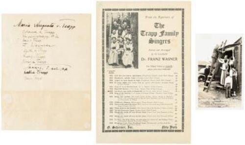 Autographs of the Trapp family singers