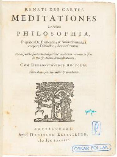 Meditationes de Prima Philosophia, in Quibus Dei Existentia, & Animae Humanae a Corpore Distinctio, Demonstrantur