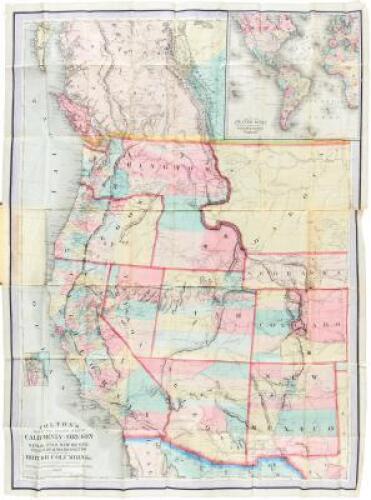 Colton's Map of the Pacific States California and Oregon with the Territories of Nevada, Utah, New Mexico, Colorado and Washington, in connection with British Columbia &c. from the latest and best information