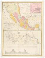 Map of Mexico, including Yucatan & Upper California exhibiting The Chief Cities and Towns, The Principal Travelling Routes &c.