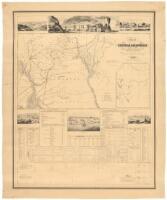 Map of Central California Showing the different Railroad Lines Completed & Projected. Compiled by S. G. Elliott, C.E. 1860. Published by W.W. Welch, Nevada