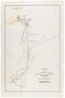 Map of the Sacramento Valley Railroad from the City of Sacramento to the crossing of American River at Negro Bar, Sac. Co.