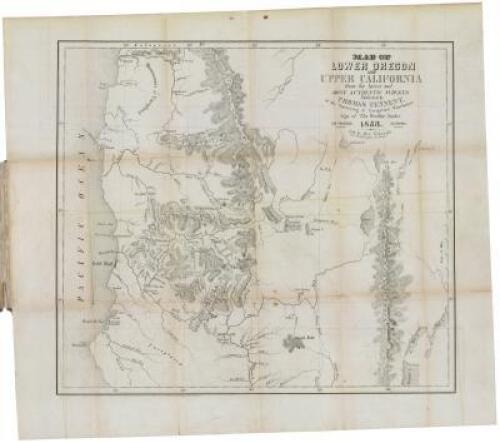 Map of Lower Oregon and Upper California from the latest and Most Authentic Surveys Published by Thomas Tennent, at the Surveying & Navigation Warehouse Sign of the Wooden Sailor. San Francisco California