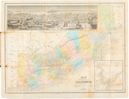 Map of the State of California Compiled from the most recent surveys and explorations. Containing all the latest discoveries and newest towns. By Vincent