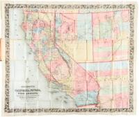 Bancroft's Map of California, Nevada, Utah and Arizona