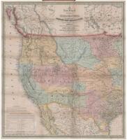 A New Map of the States of Texas & California, the Territories of Oregon, New Mexico, Utah and the Regions Adjacent: Compiled from the most recent authorities