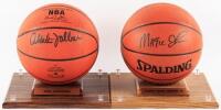 Two NBA Basketballs signed by Hall of Famers