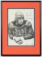 Red Grange - signed print by Robert Riger