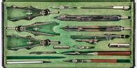 Drafting Instruments in Case