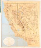 State Geological Survey of California J.D. Whitney, State Geologist. Map of California and Nevada. Scale: Eighteen Miles to One Inch...