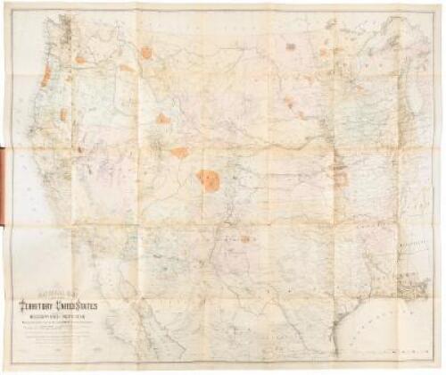 National Map of the Territory of the United States from the Mississippi River to the Pacific Ocean. Made by the authority of the Hon. O.H. Browning Secretary of the Interior. In the Office of the Indian Bureau Chiefly for Government Purposes under the dir