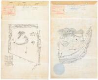 Nine manuscript maps related to a legal case involving lands in Livermore Valley: U.S. vs. Curtner, U.S. Circuit Court, District of Cal., 1887