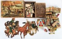 Box of miscellaneous 19th and early 20th century blocks, puzzles, etc.