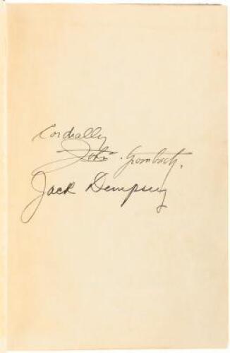 The Saga of Sock: A Complete Story of Boxing - signed by Jack Dempsey