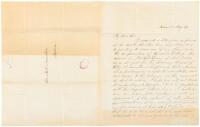 Autograph Letter, signed, to Nathaniel Bowditch