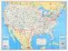 American Airlines System Map. Route of the Flagships.