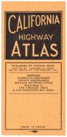 California Highway Atlas: Showing Highways and Roads, County Boundaries, Mileage between Cities, Detail Maps of Los Angeles Area & San Francisco Bay Area (wrapper title)