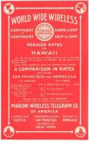 Flyer advertising wireless transmission to Hawaii from the mainland U.S.