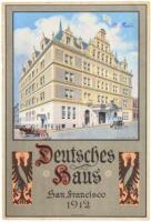 Gedenkenbl&auml;tter zur er&ouml;ffnungs Feier des Deutschen Hauses, 7ten bis 15ten Dezember 1912, San Francisco, Cal.
