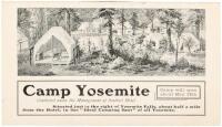 Camp Yosemite: Conducted under the Management of Sentinel Hotel