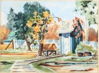 Original watercolor of a California scene