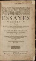 Essayes Written in French by Michael Lord of Montaigne ... done into English, according to the last French edition, by John Florio