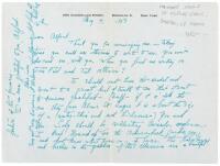 Autograph Letter signed from Marianne Moore to Alfred Barr, director of the Museum of Modern Art, New York