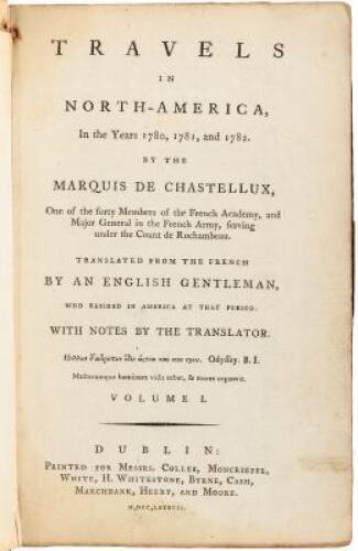 Travels in North-America in the Years 1780, 1781 and 1782