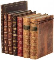 Five 19th century leather-bound works