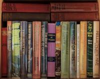 Box of approximately 19 volumes, mostly science fiction and mystery, some book club editions
