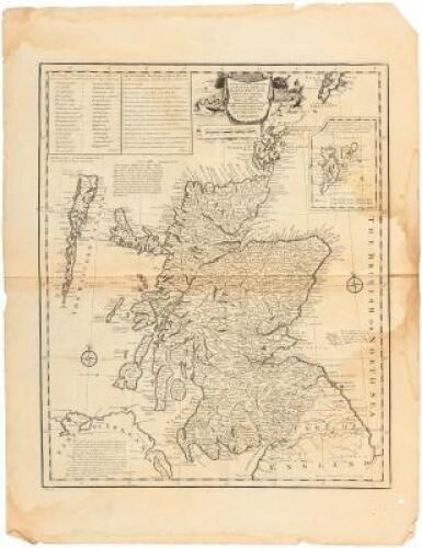 A New & Accurate Map of Scotland or North Britain. drawn from surveys and most approved Maps and Charts...