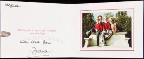 Official Royal Family Christmas Card, signed by Diana