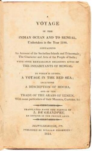 A Voyage in the Indian Ocean and to Bengal, Undertaken in the Year 1790