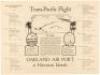 Official Program. Dole Trans-Pacific Flight. North America to Hawaii, August 16, 1927