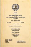 [Menu for] Dinner in Honor of William Howard Taft by the Yale Alumni Association of Northern California - signed by Taft and 13 other attendees