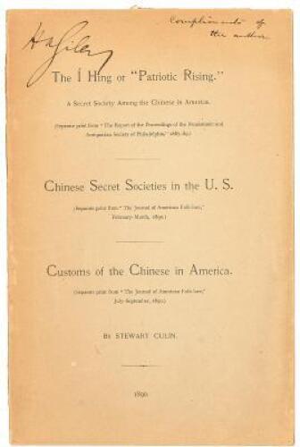 The first American scholarly study of the Triad and other Chinese-American secret societies that preceded the Tongs