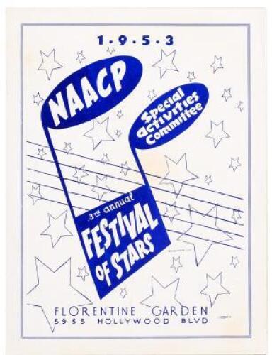 Program for early NAACP Hollywood Festival of Stars