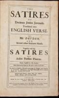 The Satires of Decimus Junius Juvenalis. Translated into English Verse...Together with the Satires of Aulus Persius Flaccus