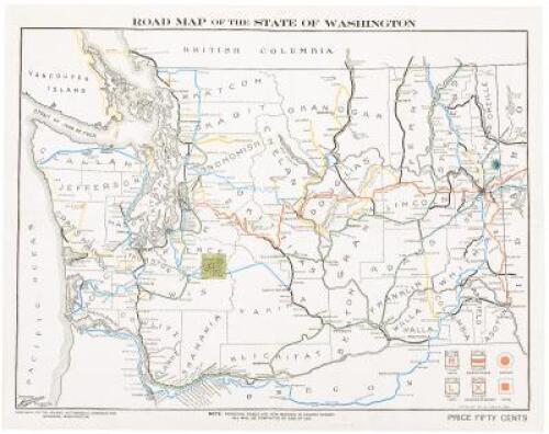 Road Map of the State of Washington