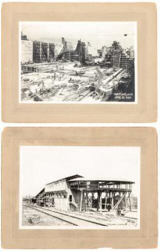 Six original gelatin silver photographs of construction of the Gatun Locks at the Panama Canal