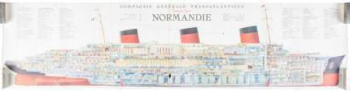 Deck plan for the SS Normandie