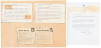 Telegrams from candidates Kennedy and Nixon to publisher of the Honolulu Advertiser two days before the election