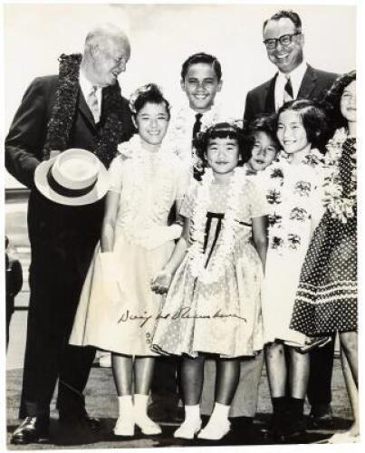 Signed photograph of Dwight D. Eisenhower in Hawaii