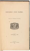 Hawaiian Club Papers. October, 1868